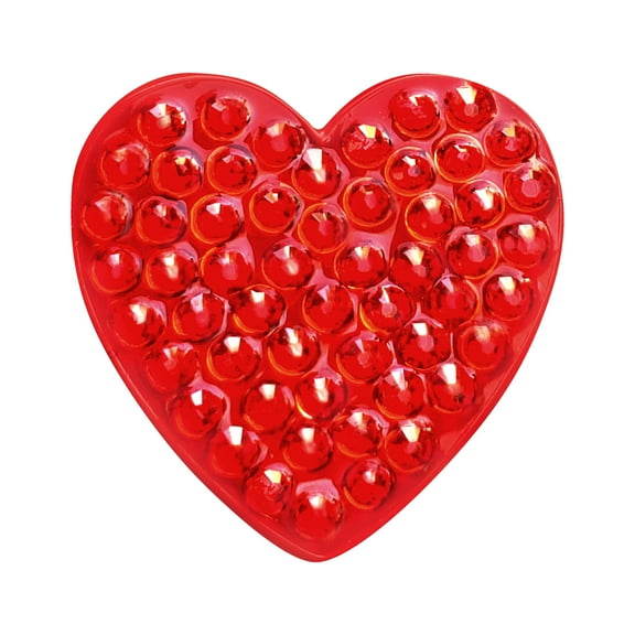 Navika Swarovski Crystal Golf Ball Marker & Hat Clip - Red Heart