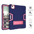 thumbnail image 6 of Allytech iPad Air 5 Case 2022, iPad Air 4 Case 2020, Heavy Duty Protection Shockproof Build In Kickstand Pencil Holder Kids Friendly Case for Apple iPad Air 5th 4th Generation, BlackNavyblue/Rose, 6 of 7
