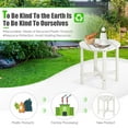 thumbnail image 6 of Costway 18'' Patio Round Adirondack Side Table Weather Resistant HDPE Garden White, 6 of 9