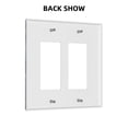 thumbnail image 2 of Blue Dark Fabric Mix Light Switch Cover Decorative Switch Plates and Outlet Covers Wall Plate for Electrical Kitchen Home Office Art Decor Standard Size, 2 of 4