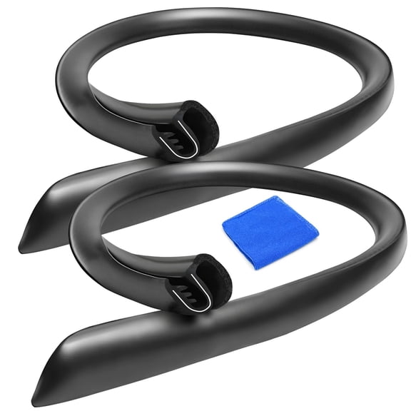 car Silent Sealing Strip B-Pillar 2 Pieces * 0.8m Windproof, dust-Proof, Noise reducing Steel Frame with Buckle EPDM (Black) Rubber Strip