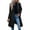 Black, variant on Women's Pea Trench Coats Notched Lapel Double Breasted Belted Business Casual Jackets Outerwear