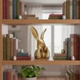 thumbnail image 5 of Gold Bunny Statue Vintage Resin Rabbit Figurine, Elegant Easter Decor Table Centerpiece for Home Indoor, Collectible Holiday Gift(2Pcs), 5 of 9