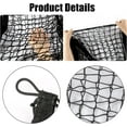 thumbnail image 4 of Heavy Duty Mesh Cargo Net, 3 Pocket Trunk Bed Storage Organizer Compatible for SUV, Car, Pickup Truck Bed, Etc.with 4 Metal Hooks (11.8×11.8×47.3 Inch), Black, 4 of 5