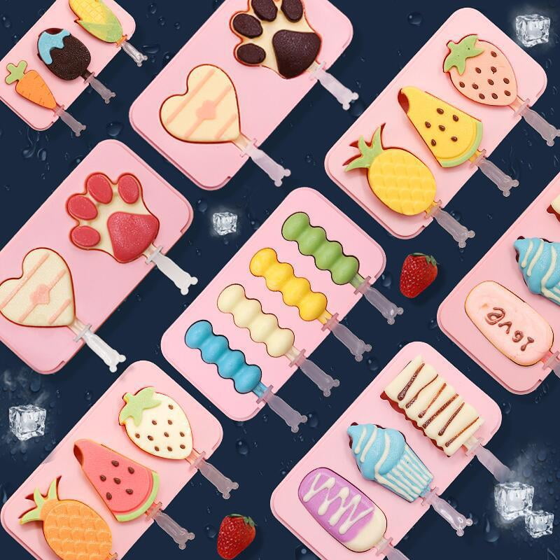 Dropship Silicone Ice Lattice Boat Shape DIY Children's Homemade Ice Cream Mold  Ice Cream Chocolate Making Mold Removable Silicone Popsicle Molds, Cute Ice  Pop Molds Reusable Cake Pop Mold Set to Sell