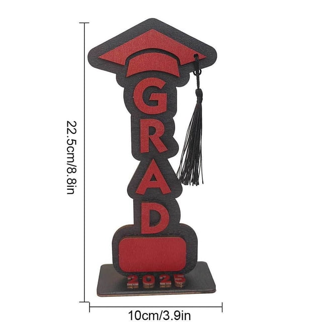 fheaev 2025 Graduation Season Wooden Tabletop Holiday Decorative Ornament Graduation Season Gift