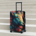 thumbnail image 4 of Cauagu Colorful Flower Goat Print Travel Luggage Cover,Travel Dust-proof Suitcase Cover Softside Suitcase Protector for 18-32inch,Not Included Suitcase, 4 of 8
