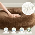 thumbnail image 2 of Large Meditation Cushions – Round Floor Pillows for Adults with Removable Washable Cover, Soft and Supportive Floor Cushion for Yoga, Seating and Dog Bed, 32 inch - Coffee, 2 of 6