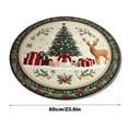 thumbnail image 3 of DAMAI 23.6 inch Christmas Round Area Rug with Tree and Deer Design, Winter Xmas Decorative Kitchen Rugs Non Slip Front Door Rug, Low Pile Soft Round Area Rug for Bathroom Bedside Living Room, 3 of 3