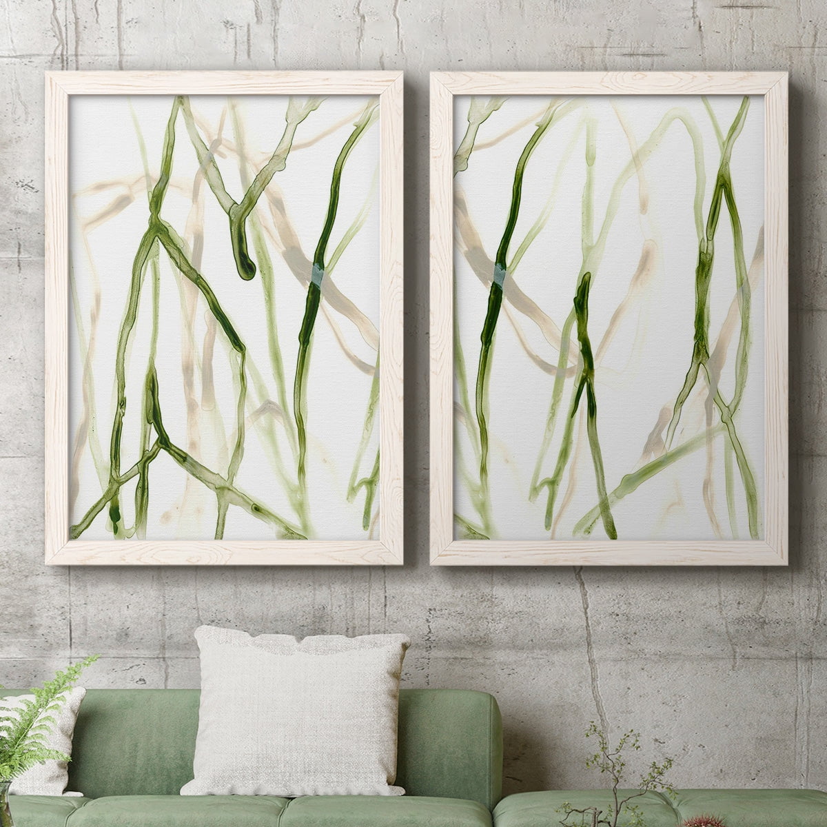 Runnel VII - Premium Framed Canvas 2 Piece Set - Ready to Hang