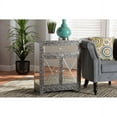 thumbnail image 7 of Baxton Studio Wycliff Industrial Glam and Luxe Silver Finished Metal and Mirrored Glass 1-Drawer Sideboard Buffet, 7 of 7
