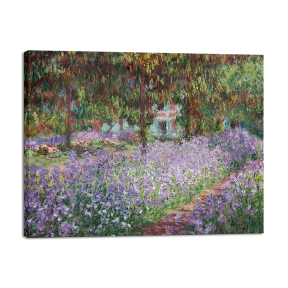 Canvas Print Wall Art Irises In Monet'S Garden,1900 By Claude Monet Art Print
