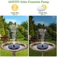 thumbnail image 4 of AISITIN 5.5W LED Solar Fountain Pump, 8 Colorful Lights, 7 Nozzles, for Garden, Pond, Bird Bath, 4 of 9