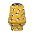 thumbnail image 2 of Haiem Cute Bee Butterfly Yelllow Baby Nursing Cover & Nursing Poncho - Multi Use Cover for Baby Car Seat Canopy, Stroller Cover, 360°Full Privacy Breastfeeding Coverage, 2 of 9