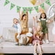 thumbnail image 5 of FELTECHELECTR Decoraciones de cumpleaños de fútbol, suministros para fiestas, banderines con temática deportiva, juego de guirnaldas (verde), 5 of 7