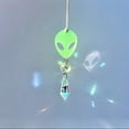 thumbnail image 3 of Glow In The Dark Alien Car Charm, Crystal Suncatcher, Auto Rear View Mirror Accessories, New Car Gift, Women Festival Rave Decor For Her, 3 of 8