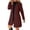 *Wine, variant on ClodeEU Women's Notched Lapel Wool Blend Mid Length Coat,Long Sleeve Single Breasted Slim Fit Warm Winter Overcoat ,Women's Plus L