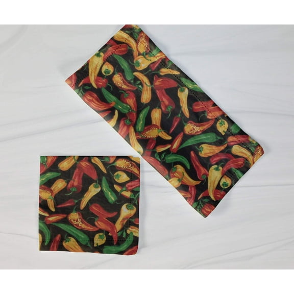 Cotton Chili Peppers Napkins 18"X18"