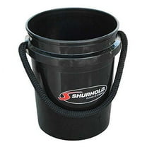 Shurhold 2452 Black 5 Gallon Bucket with Black Rope Handle