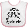 thumbnail image 3 of Inktastic Mimi and Papaw Love Me Boys or Girls Baby Bib, 3 of 4