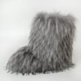 2024 Latest Hot Women's Snow Boots Fluffy Furry Round Toe Suede Winter
