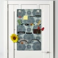 thumbnail image 2 of Ethnic Hanging Pocket Organizer, Jumble Continuous Medallion Ornaments, Printed Polyester Storage Bag with Pockets, 21" x 31", Slate Blue Pale Blue, 2 of 2