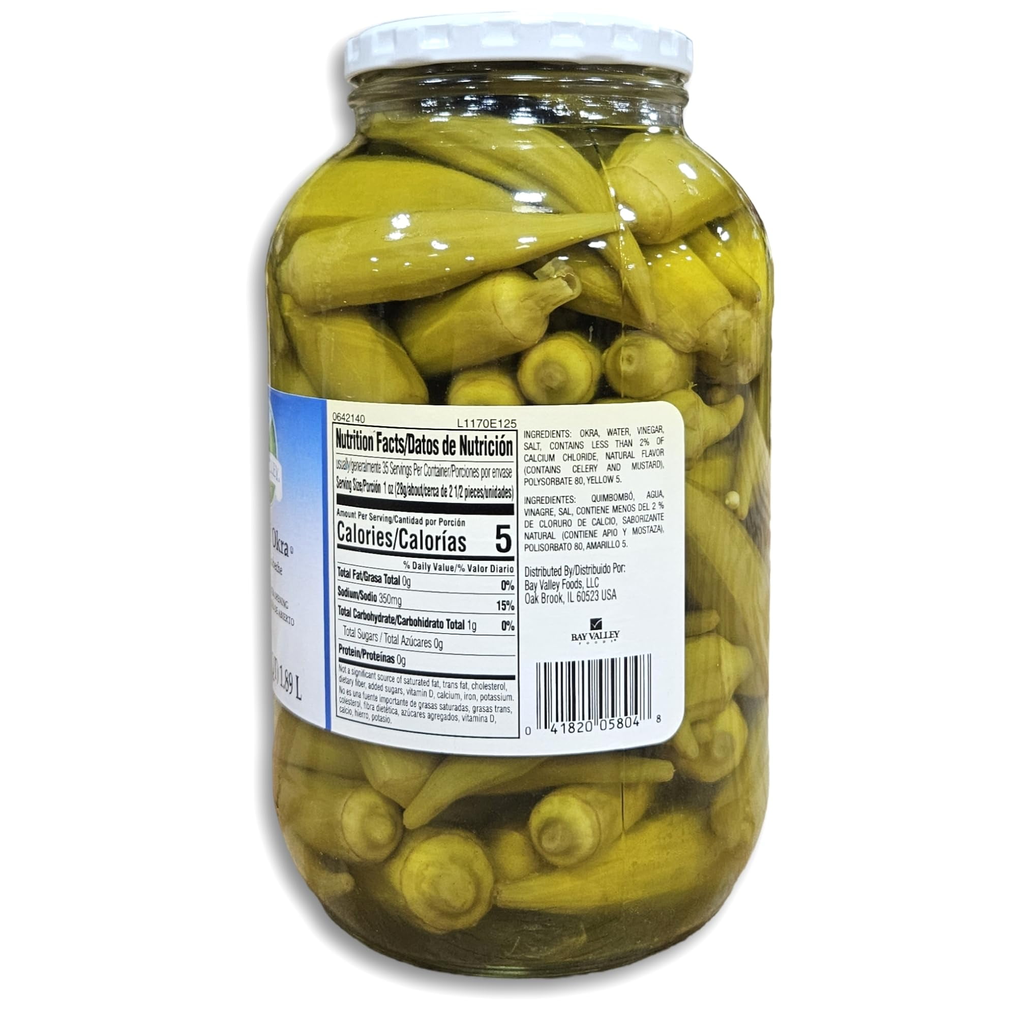 Pickled Whole Okra 64 Fl Oz Bulk Jar