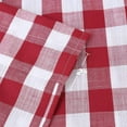 thumbnail image 3 of Buffalo Plaid Valance Farmhouse Kitchen Curtain Red White Linen Sheer Check Rod Pocket Rustic Window Treatment for Living Room Kitchen,1 Panel,55''''x15'''',Red and White, 3 of 6