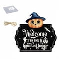 thumbnail image 2 of Pumpkin Vampire Panneau de Porte Suspendu Halloween pour Fêtes Décoration de Portail, 2 of 3
