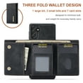 thumbnail image 6 of ELEHOLD 2-in-1 Detachable Wallet Case for Samsung Galaxy A12 5G Premium Leather Case Soft TPU Bumper Magnetic Removable Card Holders Kickstand Function Shockproof Case,black, 6 of 8