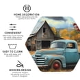 thumbnail image 3 of Honeii Vintage Truck Farm Scene Print Leather Coaster Set of 4, Ideal for Safeguarding Your Furniture from Drinks Spills and Effortless Cleanup-Hexagon, 3 of 6