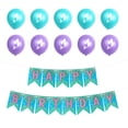 thumbnail image 1 of TEHAUX Girls Birthday Decorations 11Pcs Mermaid Latex Balloons Banner Set Assorted Color Theme Party Decor, 1 of 8