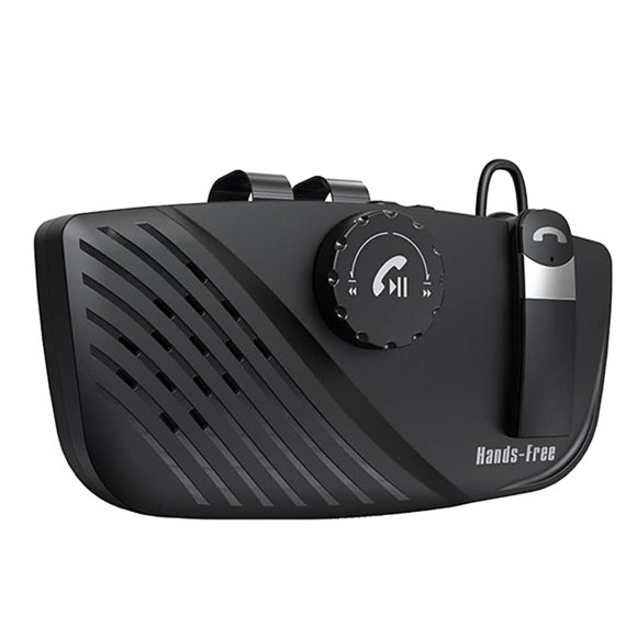 Car Bluetooth 5.0 Transmitter Receiver Wireless Visor Handsfree Speakerphone Car Kit with Audio Adpater
