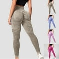 thumbnail image 5 of Women's High Waisted Breathable Hollow Mesh Slim Fit Stretchy Yoga Pants Butt Lifting Leggings Workout Capris Blue,L, 5 of 5