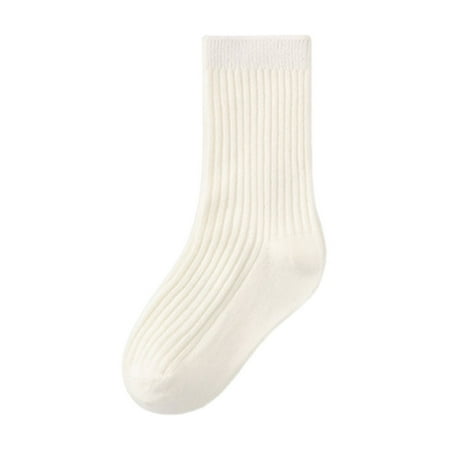 CYMMPU Kids Ankle Socks Unisex Kids Crew Socks Boys Dress Socks Soft Cotton Seamless School Uniform Socks for Girls White XXL