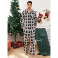 thumbnail image 4 of U2SKIIN Mens Plaid Pajama Set, Soft Print Pajamas for Men, Lightweight Warm PJS with Pockets(Black-white plaid, Large), 4 of 4
