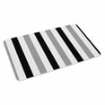 thumbnail image 4 of Black Gray Striped Door Mat Indoor Outdoor, Farmhouse Stripe Art Non Slip Welcome Mat with Rubber Backing, Absorbent Fabric Front Door Mats Entryway Rug for Home Patio Entrance 18"x30", 4 of 9