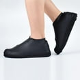thumbnail image 2 of Black Size L Silicone Rain Shoe Covers - Waterproof Rain-Proof Anti-Slip Lightweight Flexible Easy To Store Premium Silicone Foot Covers - For Men Women S & Indoor, 2 of 5