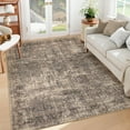 thumbnail image 2 of HOMERRY Area Rug 5' x 7' Rugs for Living Room Modern Washable Indoor Floral Print Carpet, Brown/Red, 2 of 7