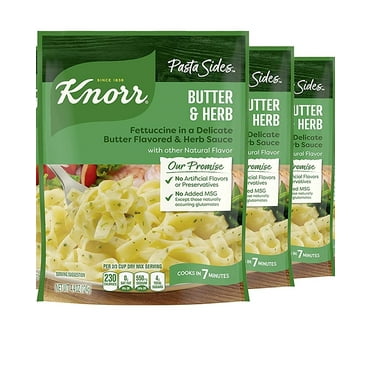 Knorr Pasta Sides For Delicious Quick Pasta Side Dishes Butter & Herb No Artificial Flavors, No Preservatives, No Added Msg 4.4 oz, 3 Count