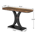 thumbnail image 2 of GVN Console Table, Entryway Table, 40" Console Table, Narrow Entryway Foyer Table with Geometric Base, Brown, 2 of 3