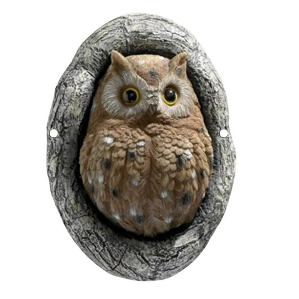 Adorno búho jardín Figurita Resina Árbol Estatua Decoración Jardín Decoración polimérica y colgantes