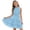 00-Light Blue446, variant on Lullu Girls Summer Ruffle Tiered Sleeveless Dress Casual A Line Swing Dress, Sizes 5-13