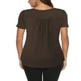 thumbnail image 4 of Womens Summer Plus Size Tunic Tops Short Sleeve Blouses Casual Floral Henley Shirts, 4 of 5