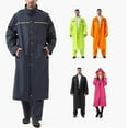 thumbnail image 4 of Fgnfyis Mens Rain Coat Fabric Long Reflective Lightweight Reusable Rain Jacket with Hood for Outdoor Work Protection Mens Coats Green One Size, 4 of 8