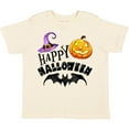 thumbnail image 3 of Inktastic Happy Halloween Bat, Witch Hat, Jack O Lantern Boys or Girls Toddler T-Shirt, 3 of 5