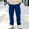 thumbnail image 7 of Loose Cargo Pants for Men,Straight Leg Casual Wide Leg Trousers with Multi Pockets for Hiking and Traveling, 7 of 7