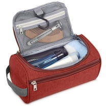Travel Toiletry and Cosmetics Organizer Bag, Holiday Gift for Family or Friends- Red