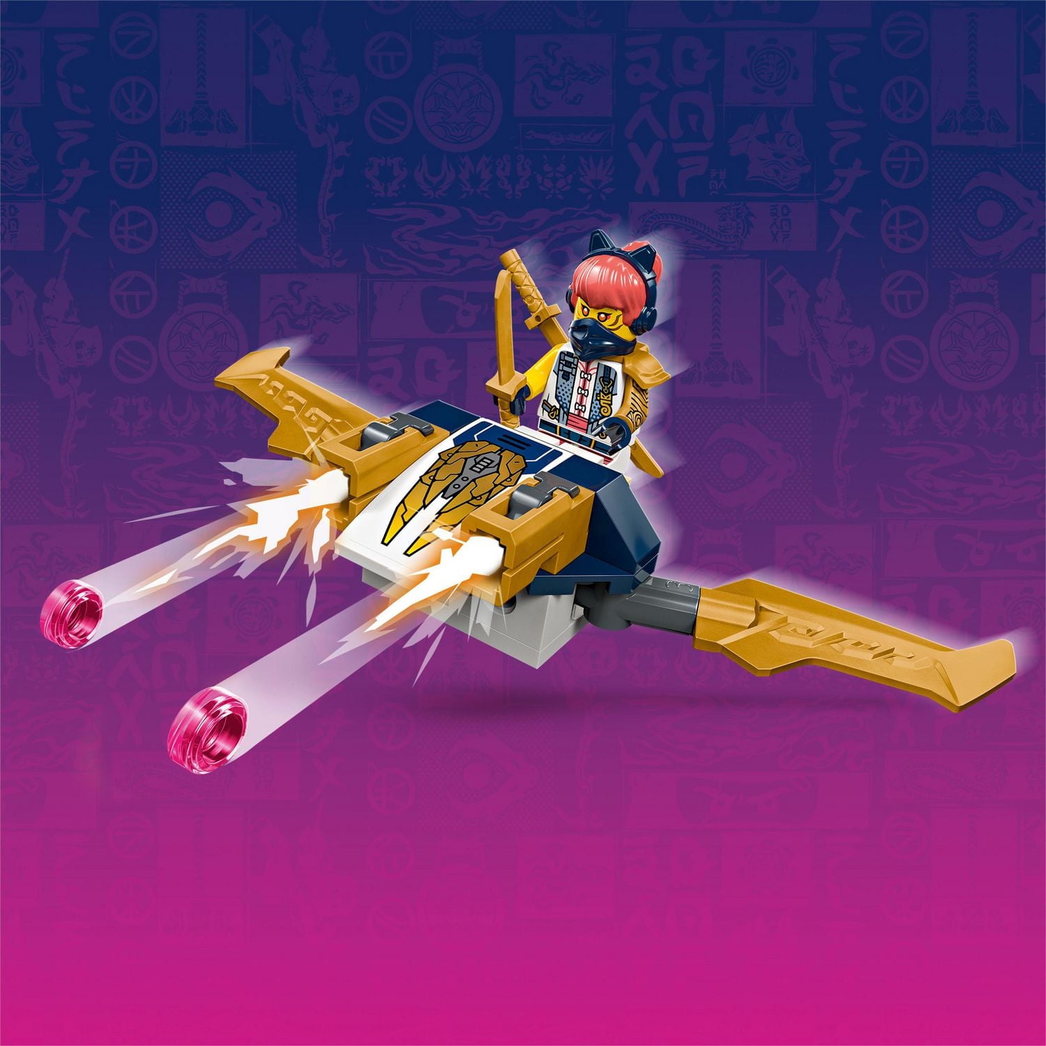 LEGO NINJAGO Ninja Team Combo Vehicle, 4 in 1 Ninja Playset for Kids with Glider, Off-Road Racer and 2 Motorcycle Toys, Birthday Gift for Boys and Girls, Ninja Toy with 6 Minifigures, 71820