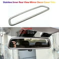 thumbnail image 1 of Ajuste de la cubierta de la decoración del espejo retrovisor interior de acero inoxidable para BMW X5 F15 X6 F16, 1 of 5